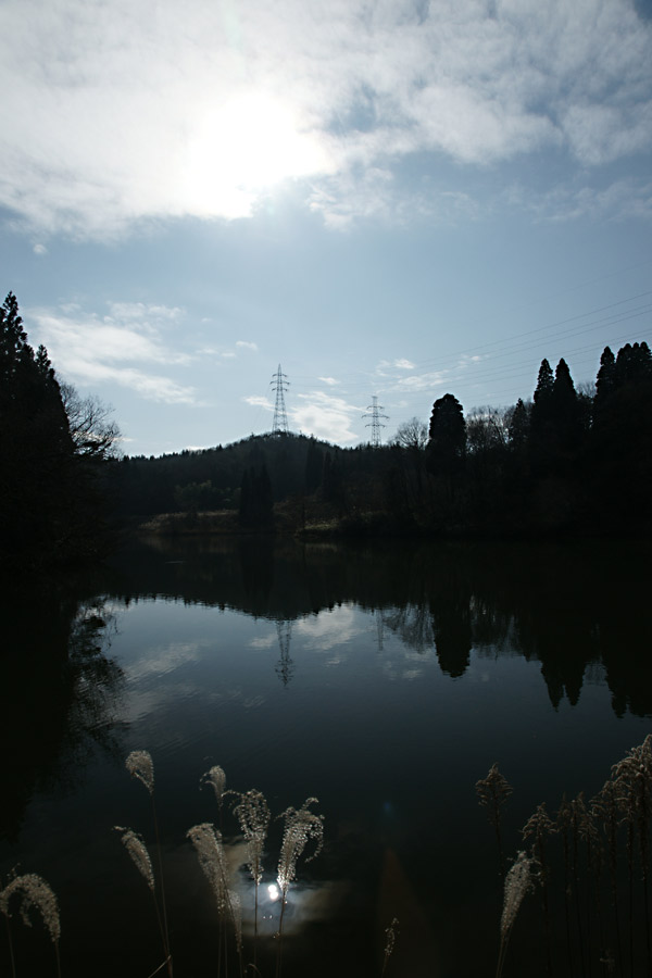 水面に浮かぶ太陽