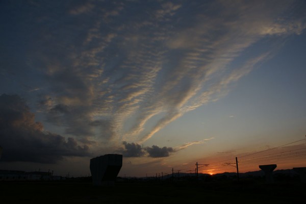 日没の空