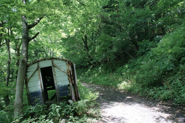 神岡軌道フ16の廃車体