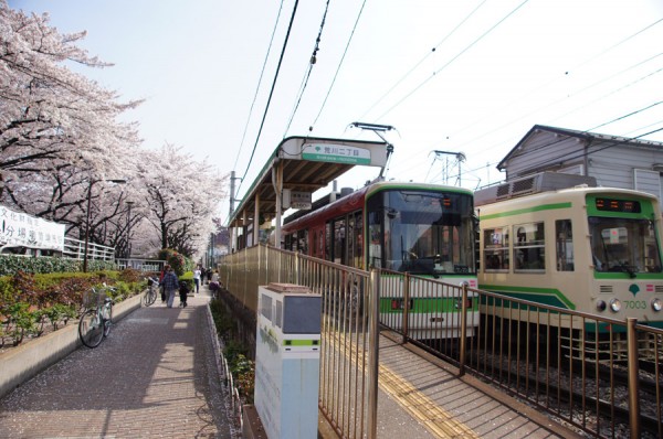 都電荒川線の荒川二丁目駅 都電荒川線の荒川二丁目駅