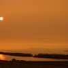 富山湾からの夕日